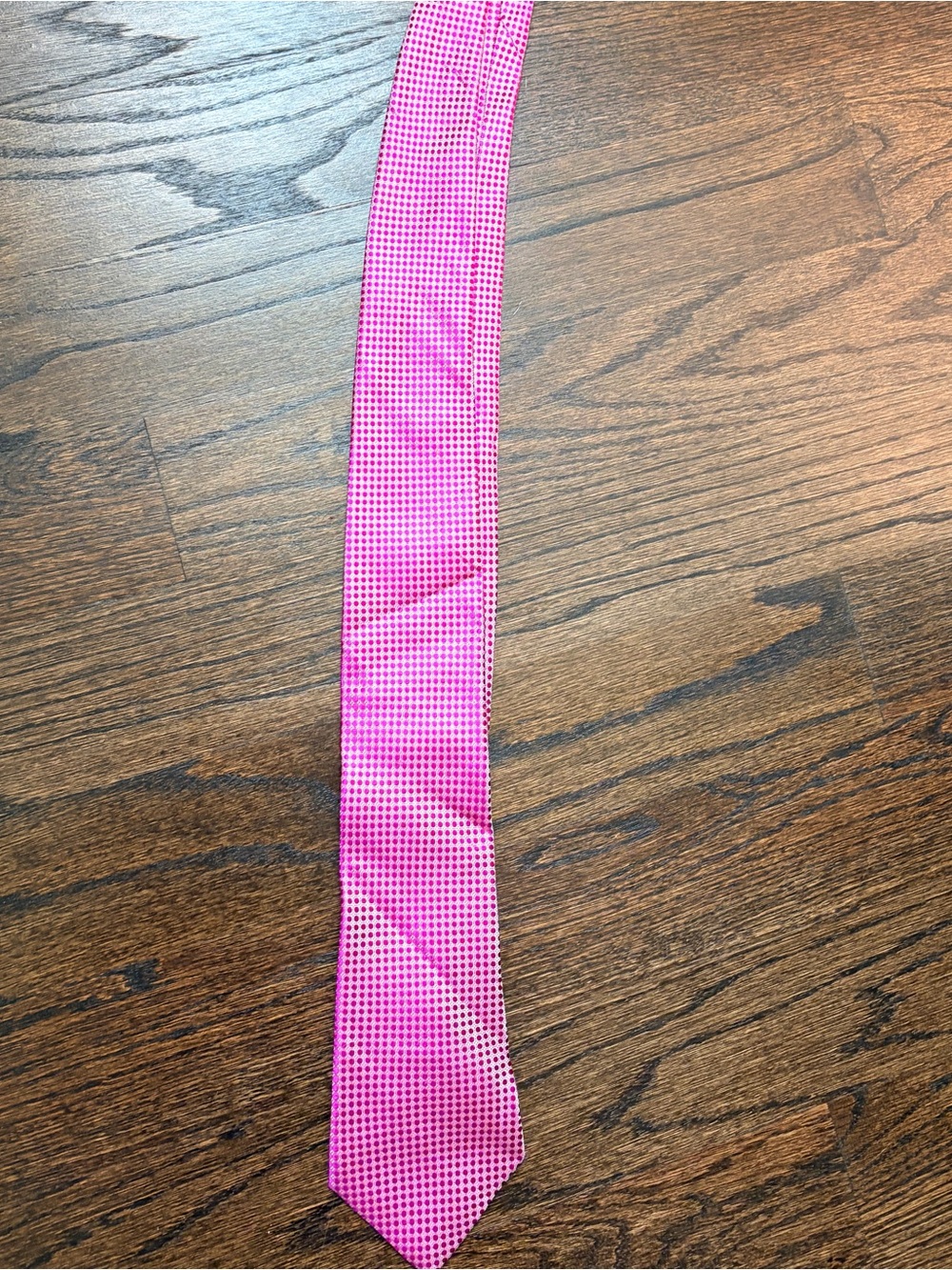 Ted Baker London Pink Micro-Grid Skinny Tie